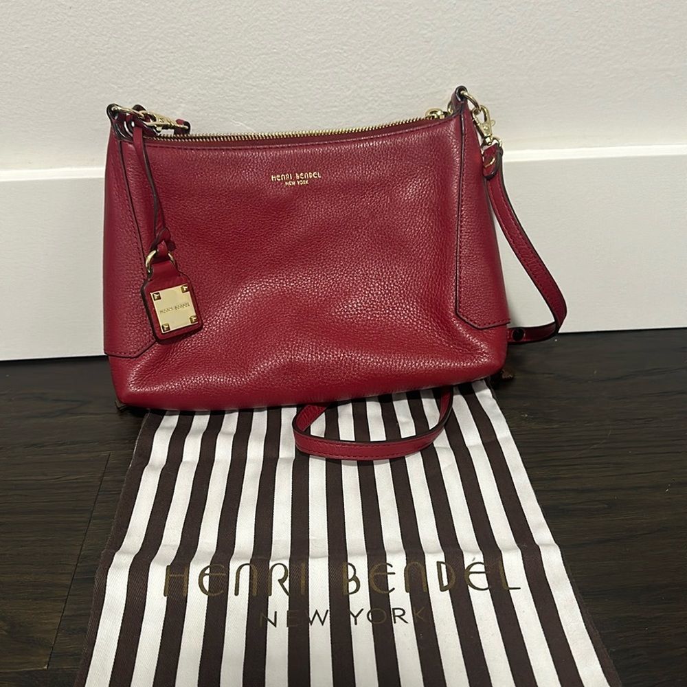 Henri Bendel Women's Cross Body Bag - Burgundy/Wine Color